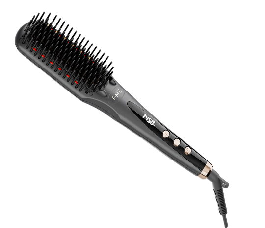Infrared &negative ion hair straightening brush